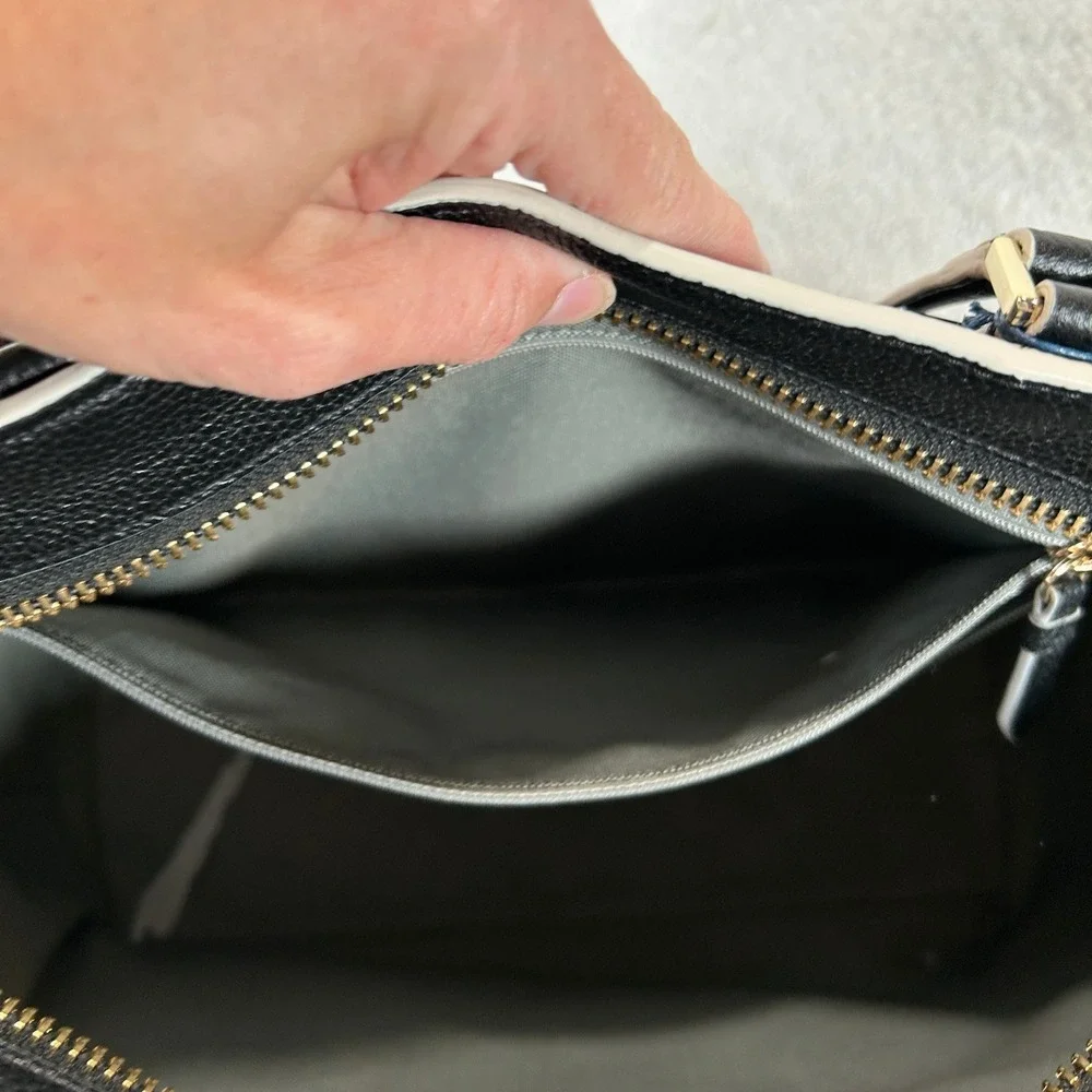 Cole Haan Go-To Tote Black Grand Series Pebbled Leather Bag U06581 NEW